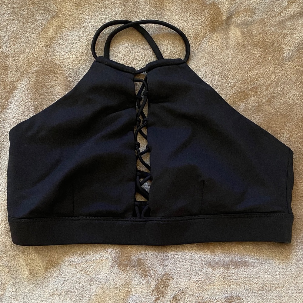 ALO Yoga Black High-Neck Bralette